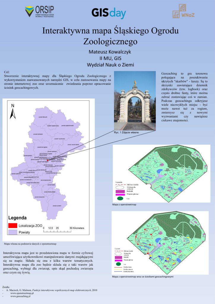 Mateusz KOWALCZYK Interaktywna mapa Śląskiego Ogrodu Zoologicznego