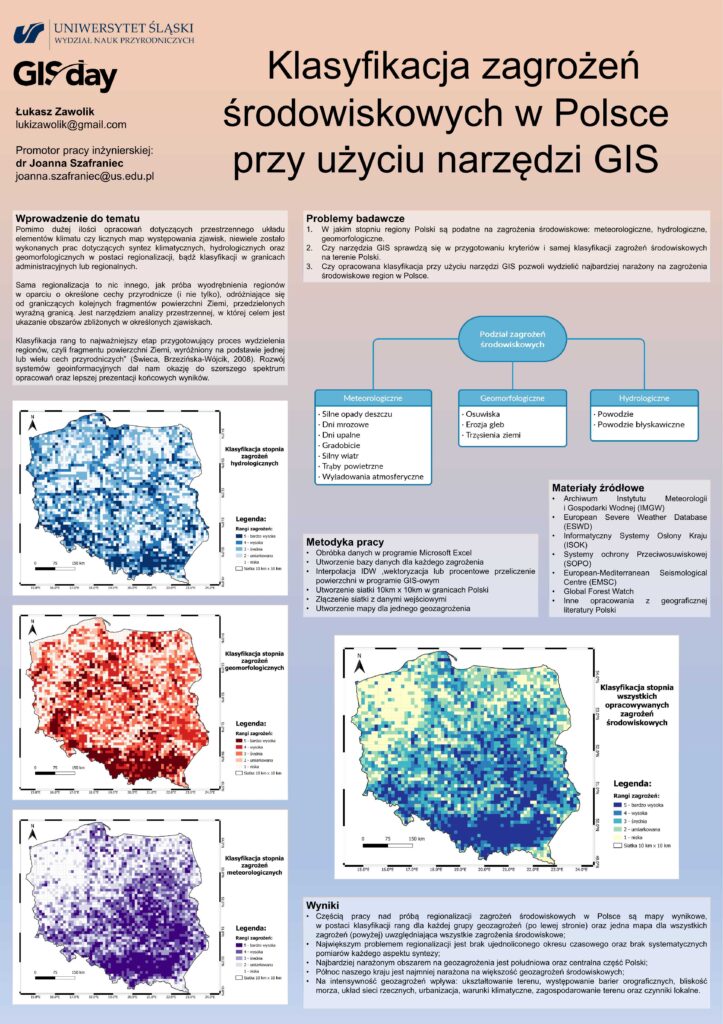 Łukasz ZAWOLIK Klasyfikacja zagrożeń środowiskowych w Polsce przy użyciu narzędzi GIS