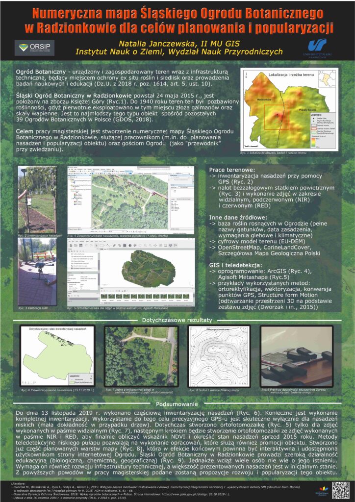 Natalia JANCZEWSKA Numeryczna mapa Śląskiego ogrodu Botanicznego w Radzionkowie dla celów planowania i popularyzacji