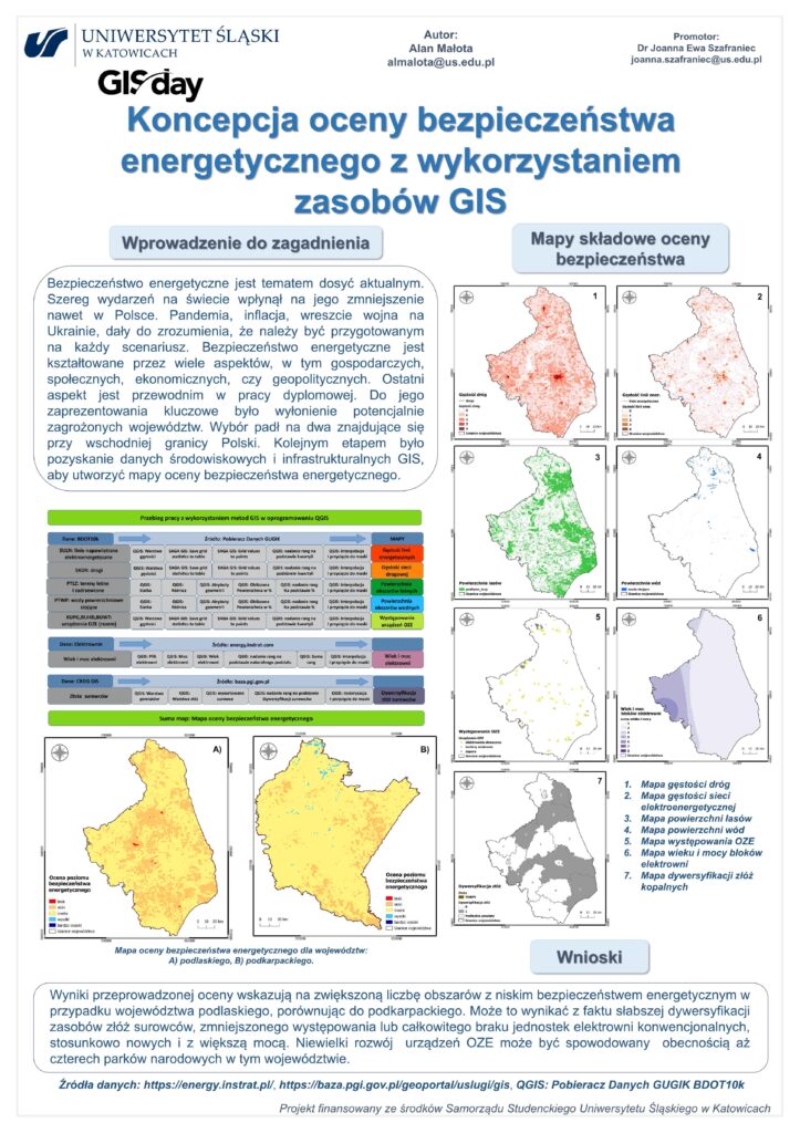 Alan MAŁOTA Koncepcja oceny bezpieczeństwa energetycznego z wykorzystaniem zasobów GIS
